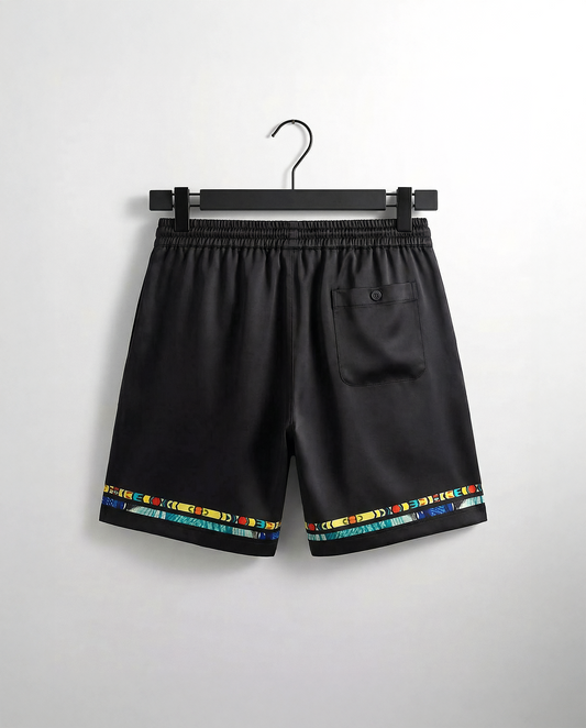 Noir ‘Azur’ Cotton Satin Shorts