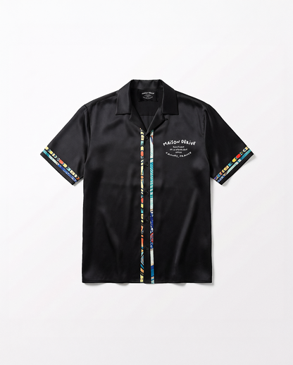 Noir ‘Azur’ Cotton Satin Shirt
