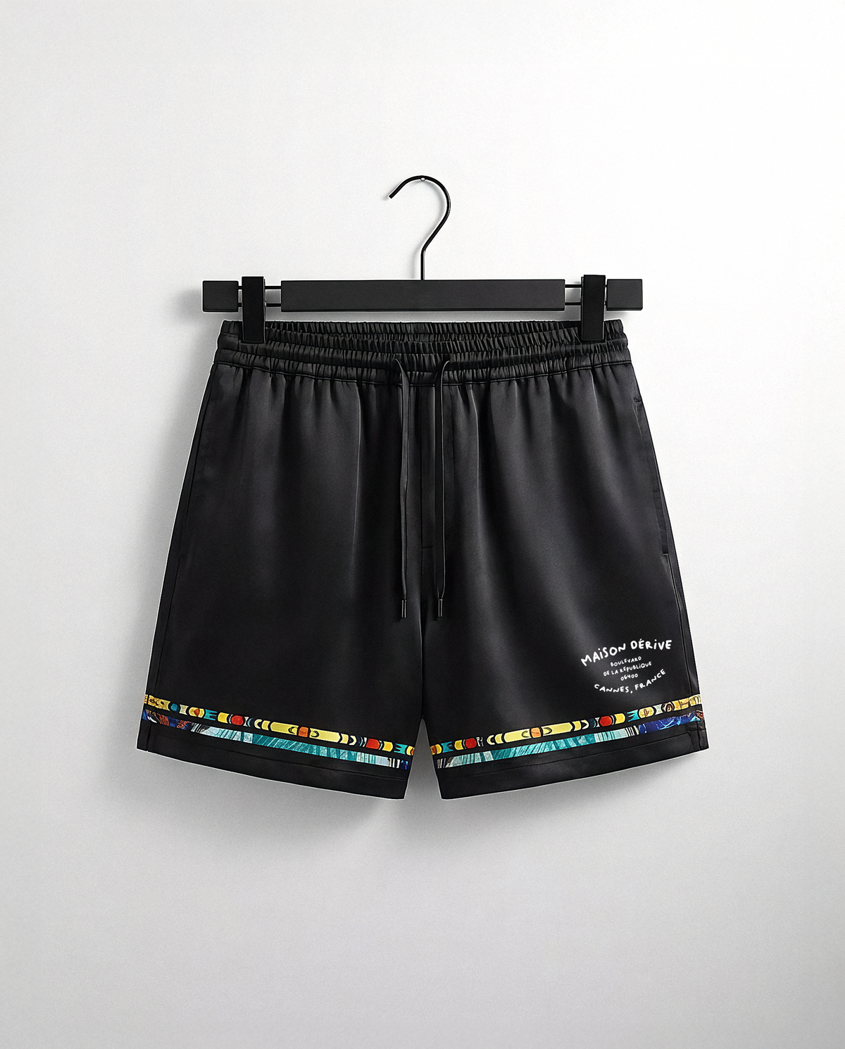 Noir ‘Azur’ Cotton Satin Shorts